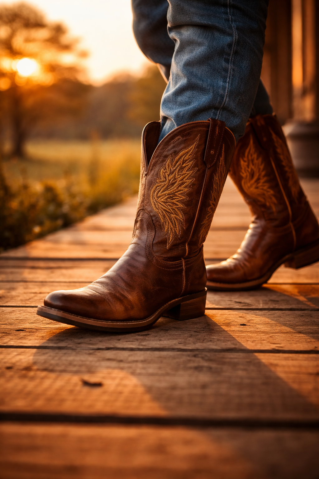 Western boots lifestyle shot